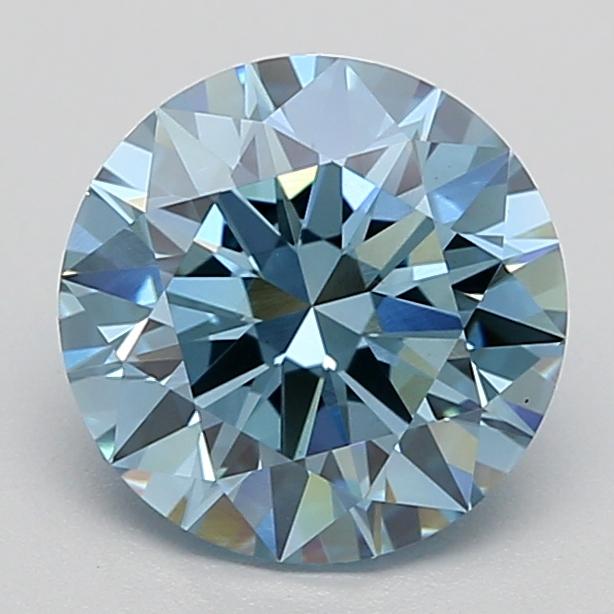 1.60 Ct. Fancy Vivid  Blue Round Lab Grown Diamond