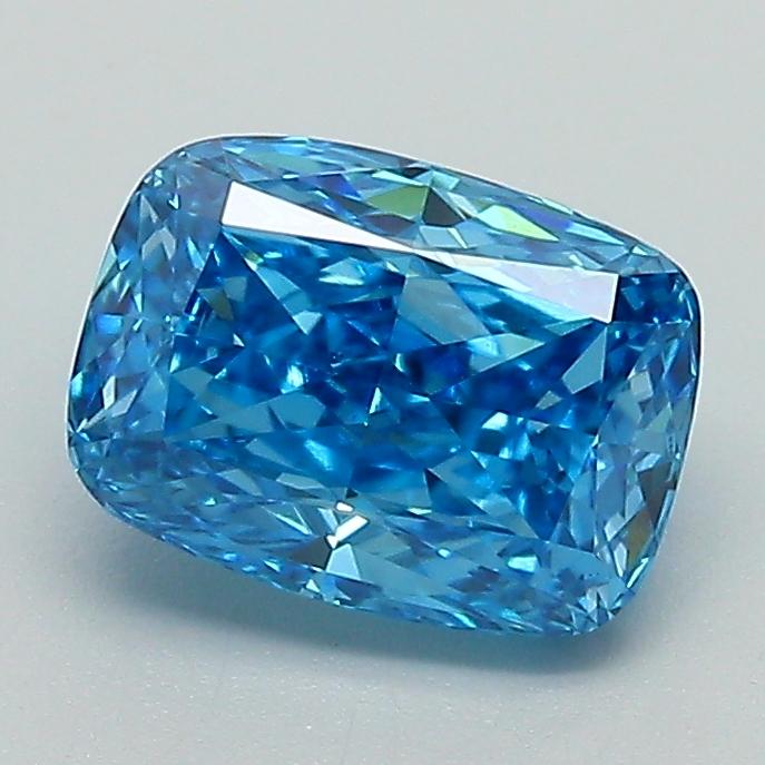 1.59 Ct. Fancy Vivid Blue Cushion Lab Grown Diamond