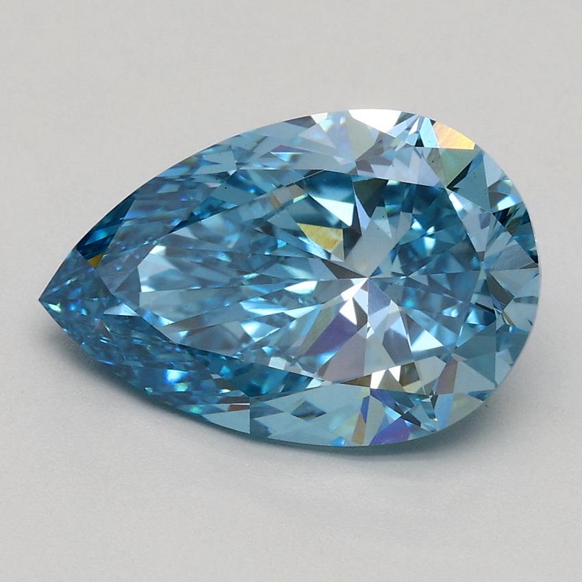 2.52 Ct. Fancy Vivid Blue Pear Lab Grown Diamond