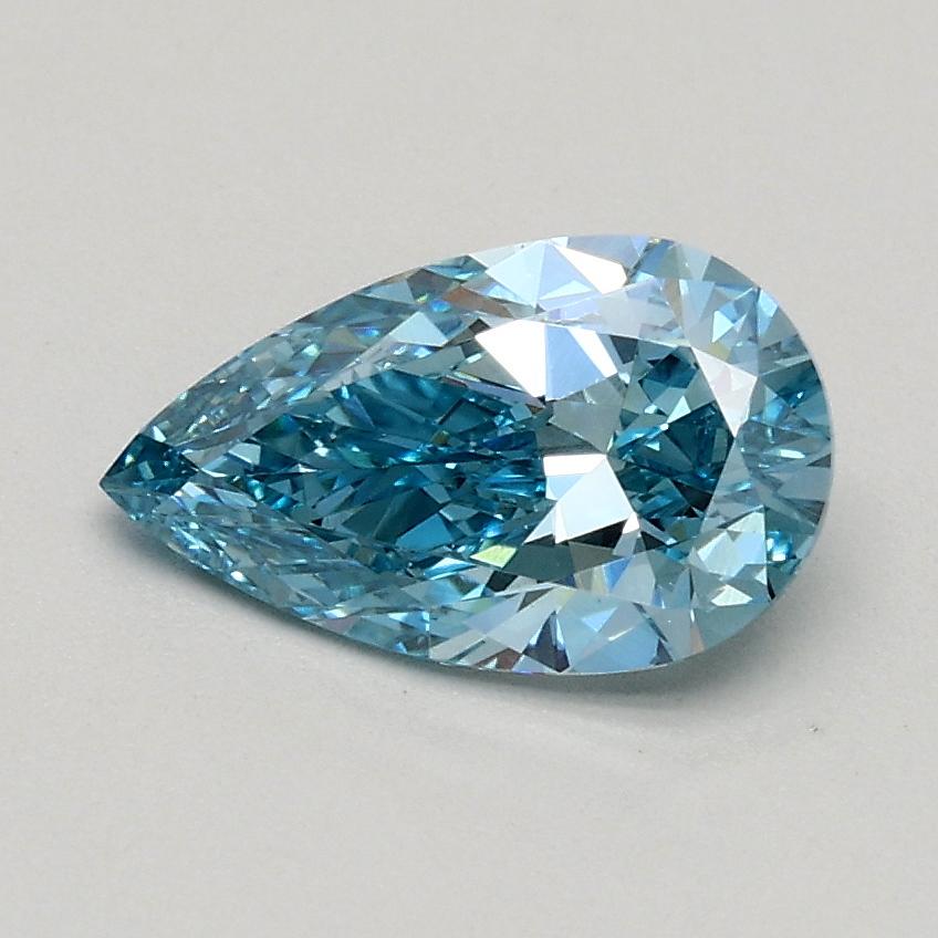 0.70 Ct. Fancy Intense Blue Pear Lab Grown Diamond