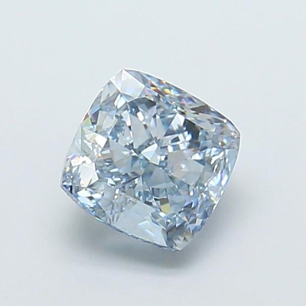 1.47 Ct. Fancy Vivid  Blue Cushion Lab Grown Diamond