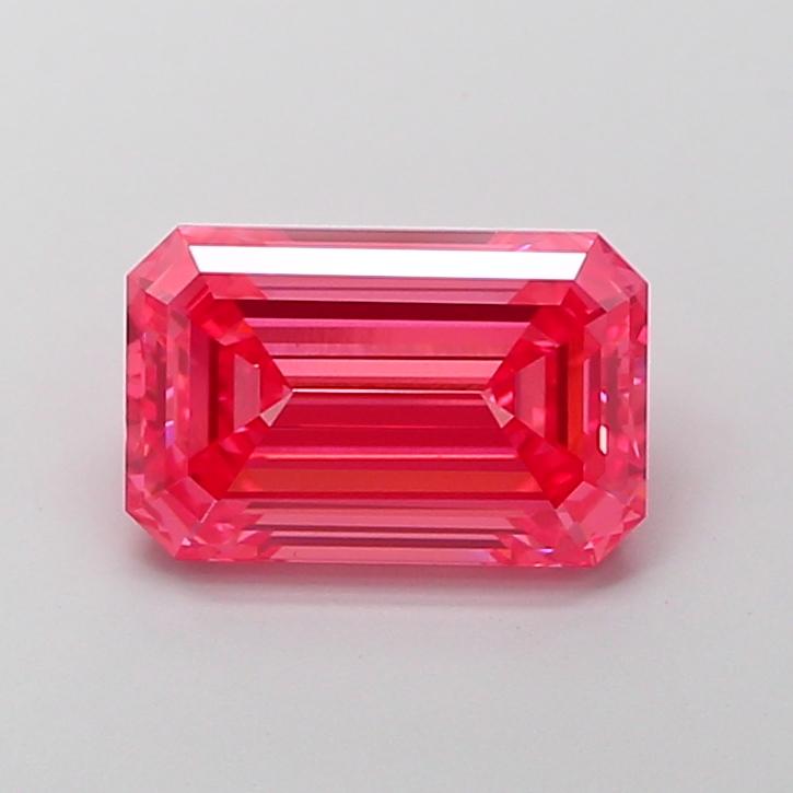 3.08 Ct. Fancy Vivid Pink Emerald Lab Grown Diamond
