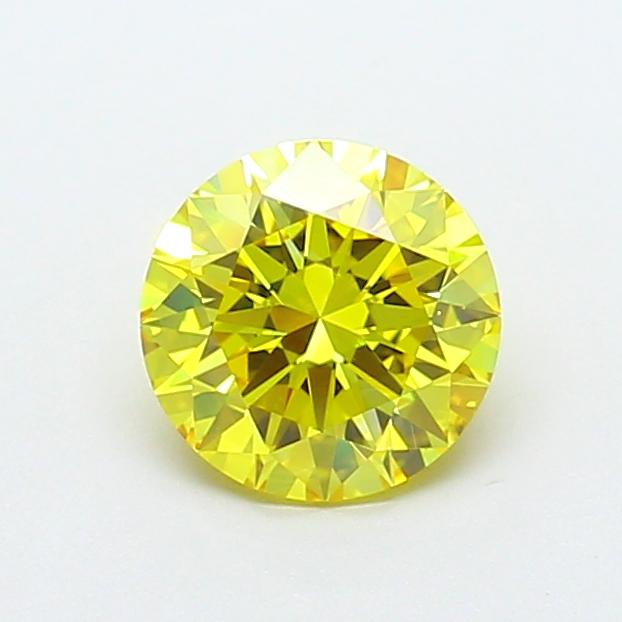 1.09 Ct. Fancy Vivid Yellow Round Lab Grown Diamond