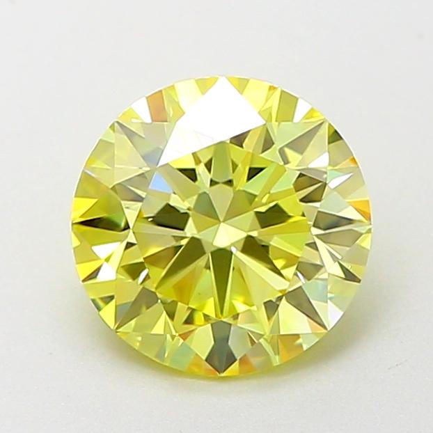 1.09 Ct. Fancy Intense  Yellow Round Lab Grown Diamond