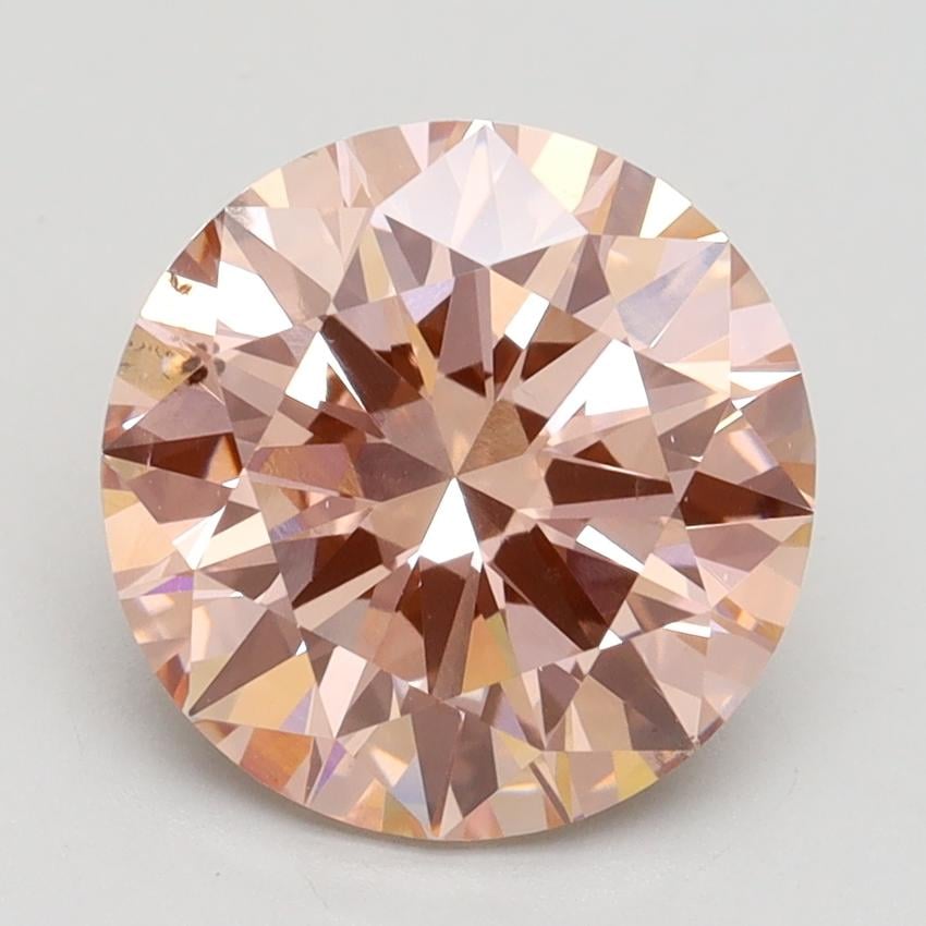 3.05 Ct. Fancy Intense Pink Round Lab Grown Diamond