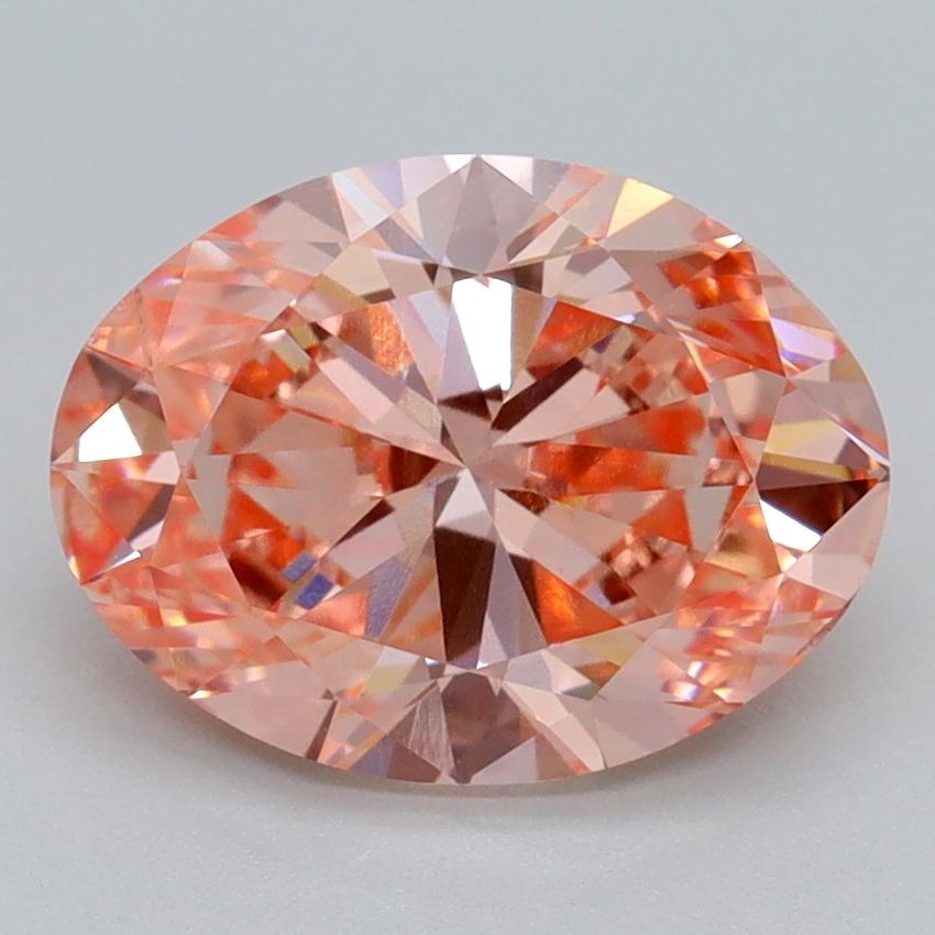 3.00 Ct. Fancy Vivid Pink Oval Lab Grown Diamond