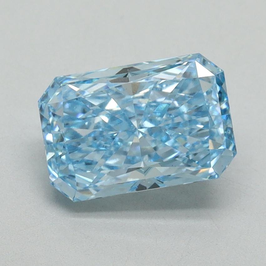 1.58 Ct. Fancy Vivid Blue Radiant Lab Grown Diamond