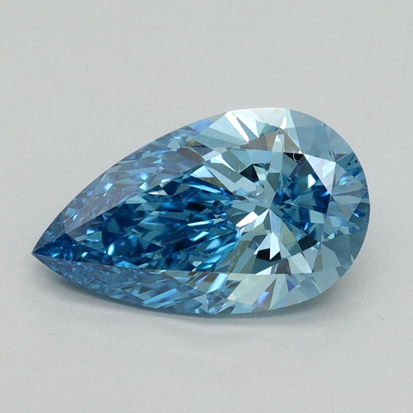 1.59 Ct. Fancy Vivid Blue Pear Lab Grown Diamond