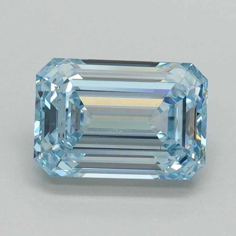 1.60 Ct. Fancy Vivid Blue Emerald Lab Grown Diamond