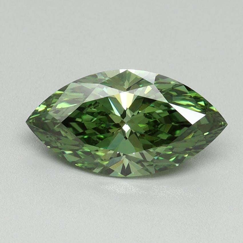 1.61 Ct. Fancy Vivid Green Marquise Lab Grown Diamond