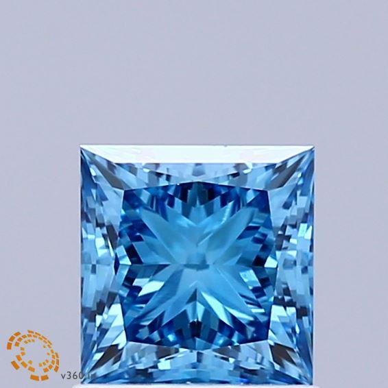 1.16 Ct. Fancy Vivid  Blue Princess Lab Grown Diamond