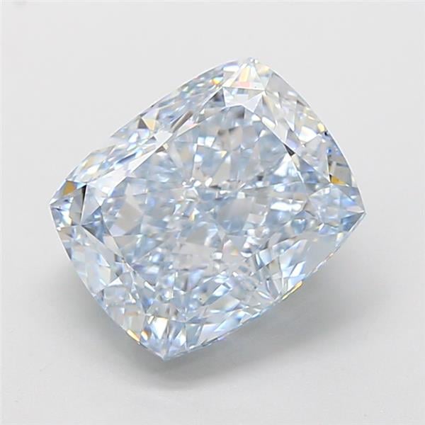 3.16 Ct. Fancy Light  Blue Cushion Lab Grown Diamond