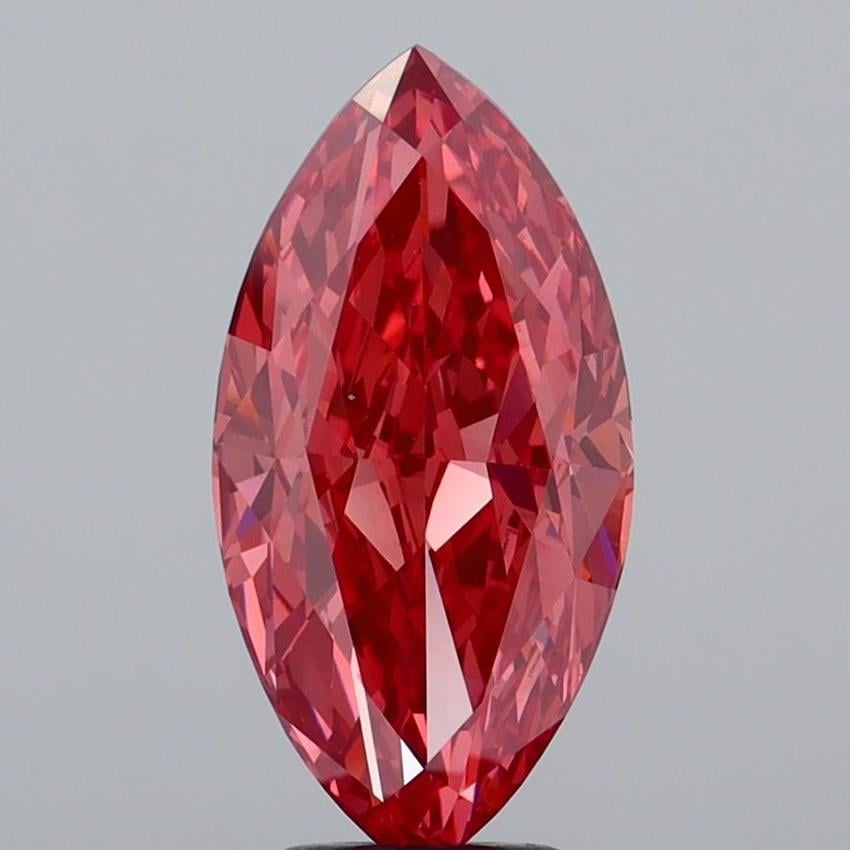 5.04 Ct. Fancy Vivid Brownish Pink Marquise Lab Grown Diamond