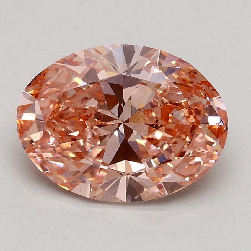 1.50 Ct. Fancy Intense Pink Oval Lab Grown Diamond