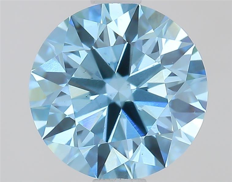 1.45 Ct. Fancy Vivid  Blue Round Lab Grown Diamond