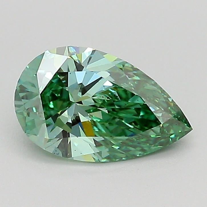 1.02 Ct. Fancy Vivid Green Pear Lab Grown Diamond