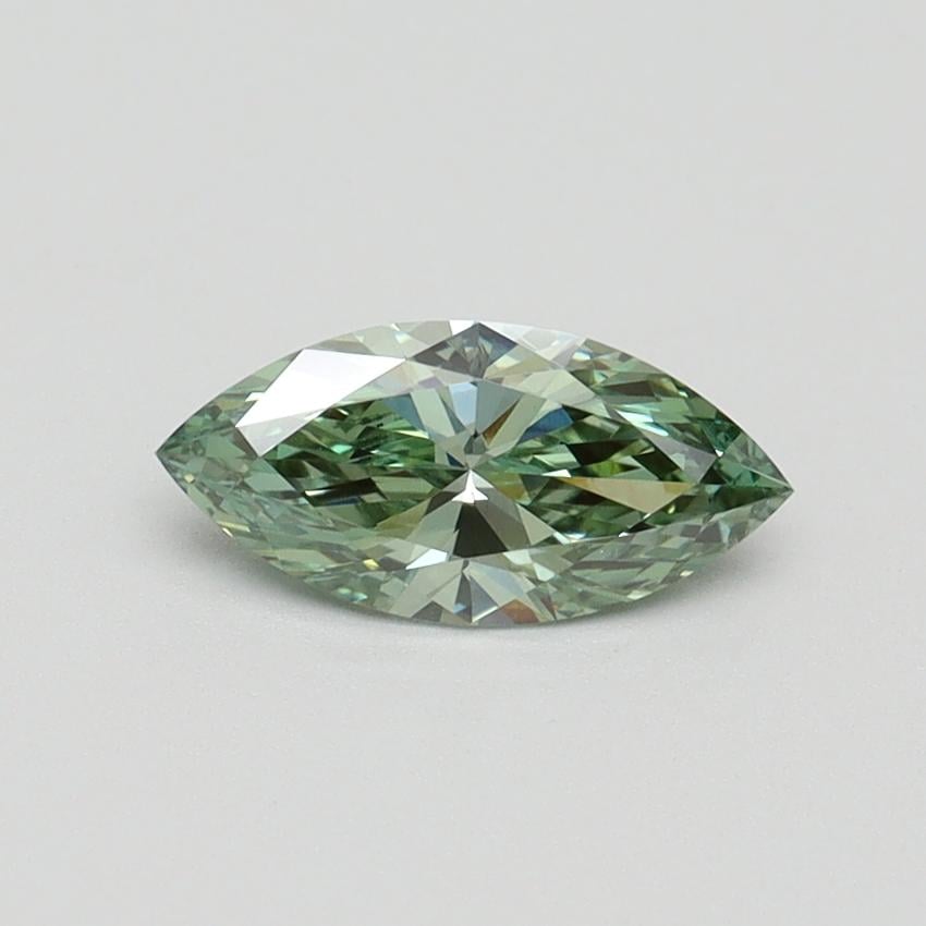 0.61 Ct. Fancy Vivid Green Marquise Lab Grown Diamond