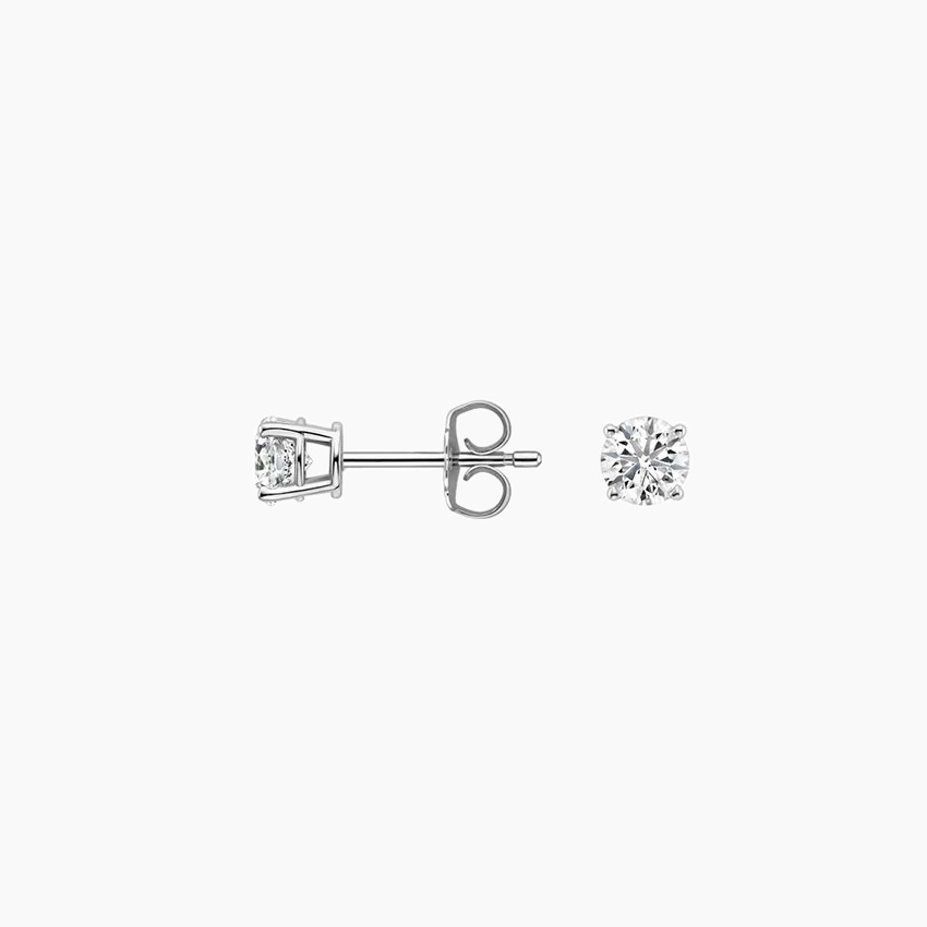 18K White Gold Round Diamond Stud Earrings (1/5 ct. tw.)
