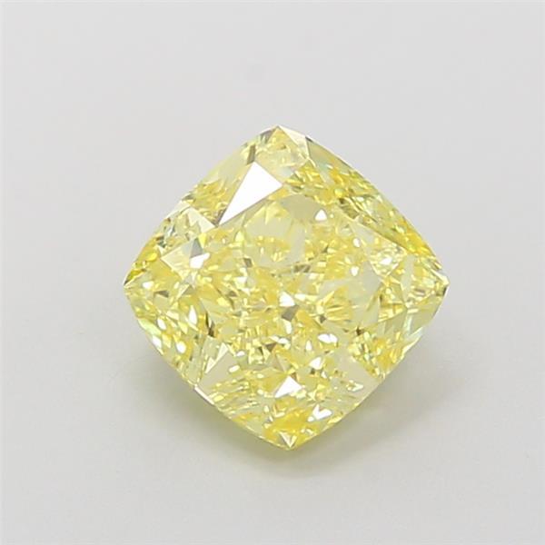1.95 Ct. Fancy Vivid Yellow Cushion Lab Grown Diamond
