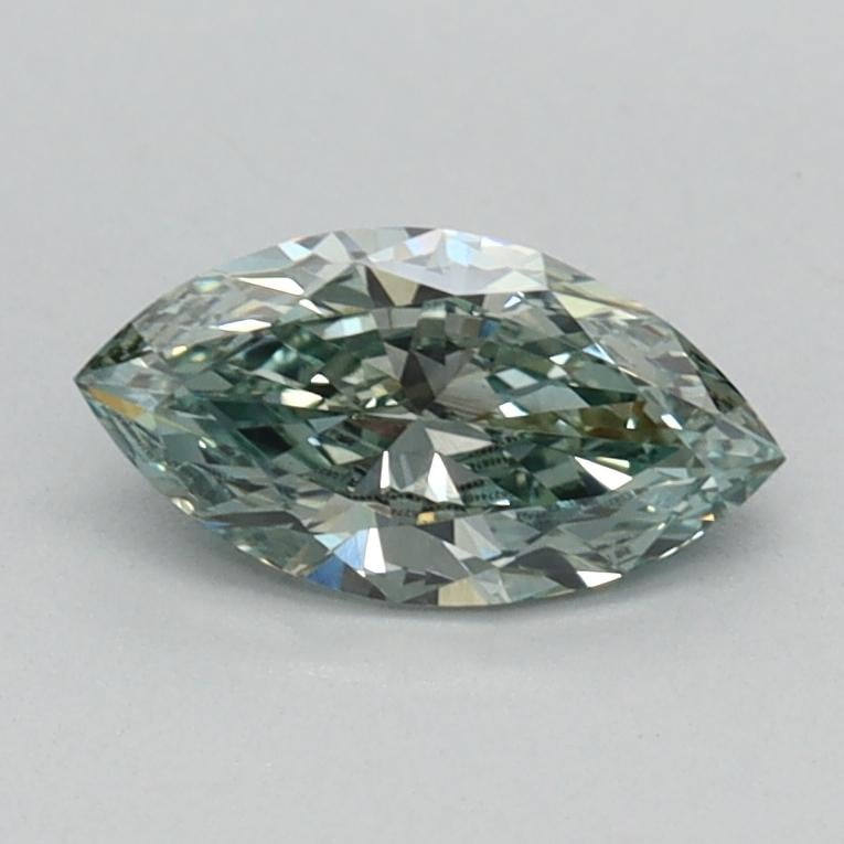 0.45 Ct. Fancy Intense Bluish Green Marquise Lab Grown Diamond