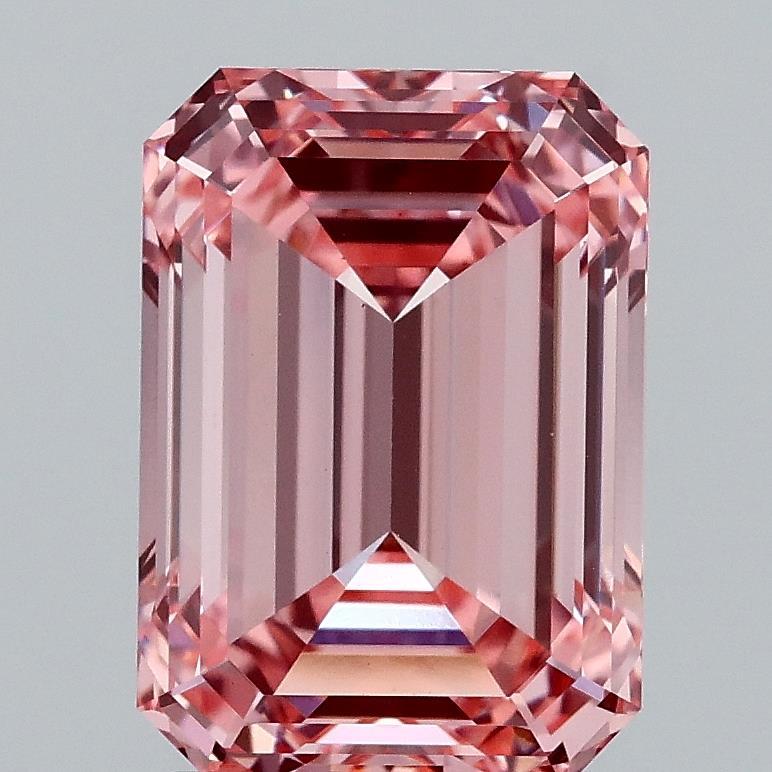 3.09 Ct. Fancy Vivid Pink Emerald Lab Grown Diamond