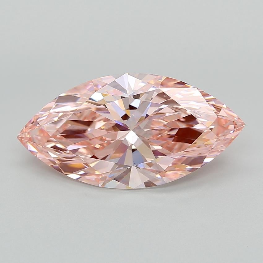 7.14 Ct. Fancy Vivid  Pink Marquise Lab Grown Diamond