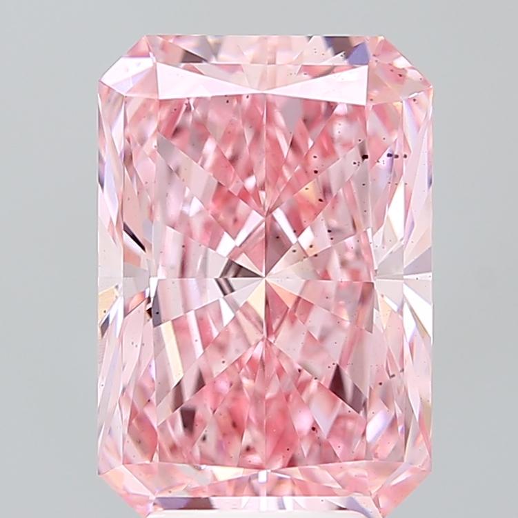 5.50 Ct. Fancy Vivid Pink Radiant Lab Grown Diamond
