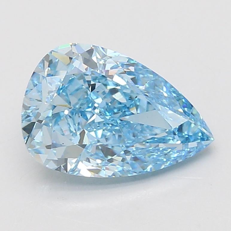 3.01 Ct. Fancy Vivid Blue Pear Lab Grown Diamond