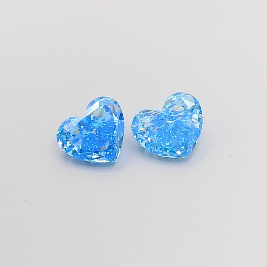 1.00 Ct. Fancy Vivid Blue Heart Lab Grown Diamond