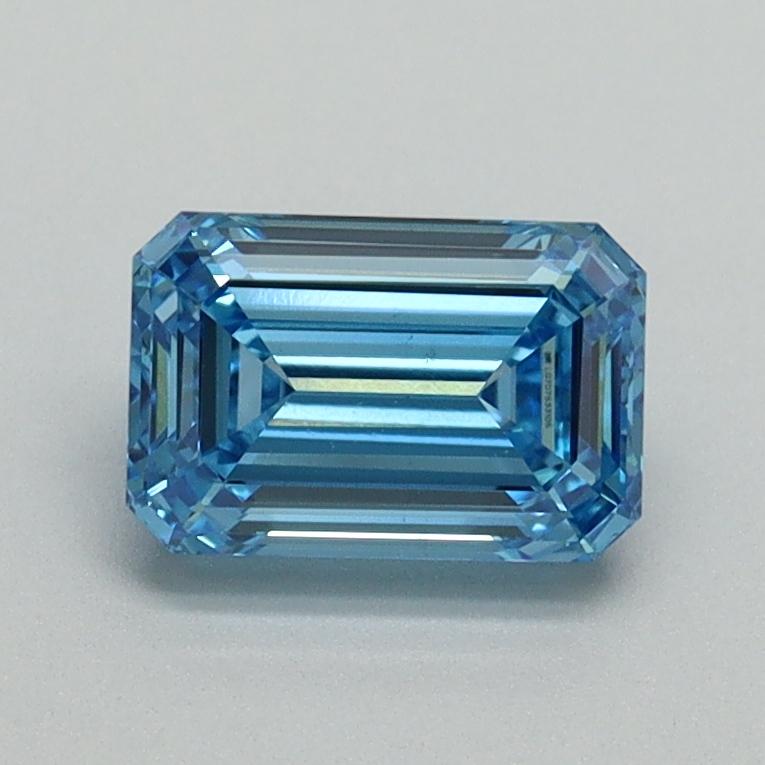 1.02 Ct. Fancy Vivid Blue Emerald Lab Grown Diamond