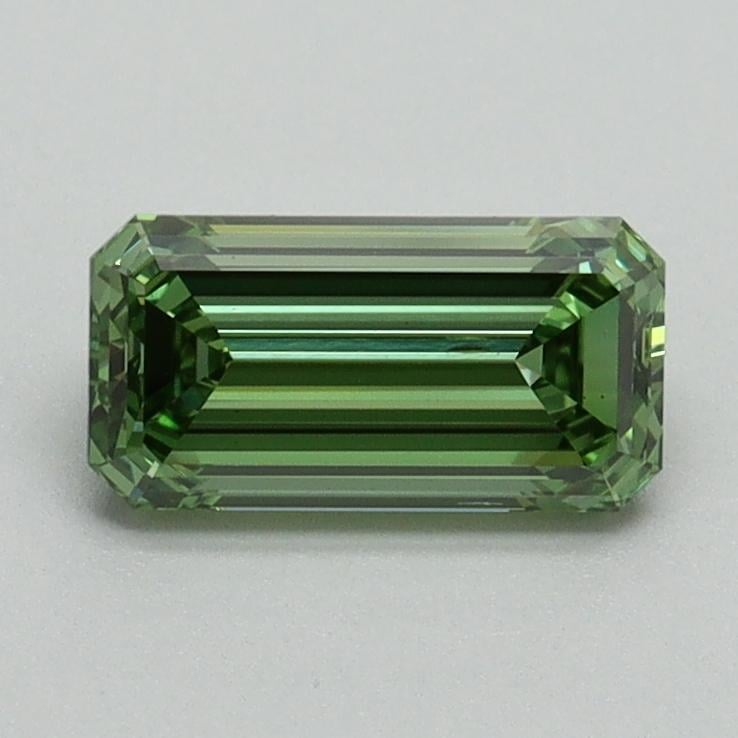 0.90 Ct. Fancy Vivid Pacific Green Emerald Lab Grown Diamond