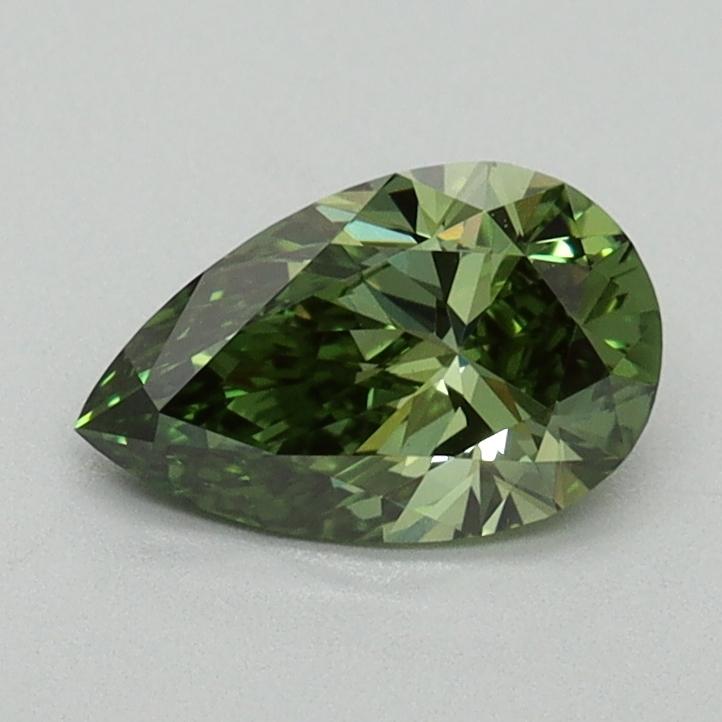 0.71 Ct. Fancy Vivid Green Pear Lab Grown Diamond