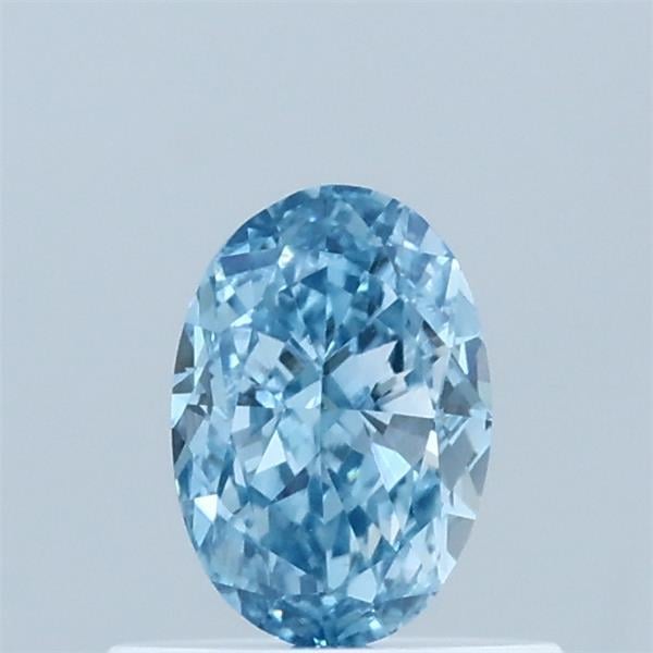 0.55 Ct. Fancy Vivid Blue Oval Lab Grown Diamond