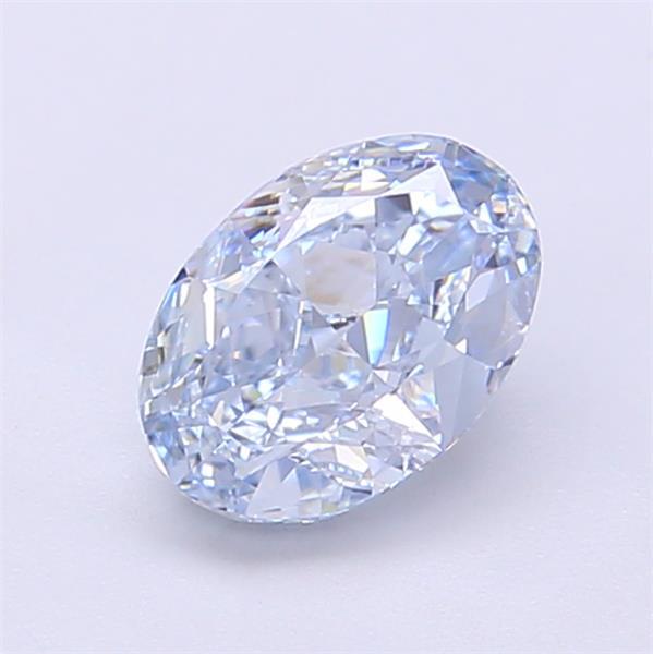 1.06 Ct. Fancy Intense  Blue Oval Lab Grown Diamond