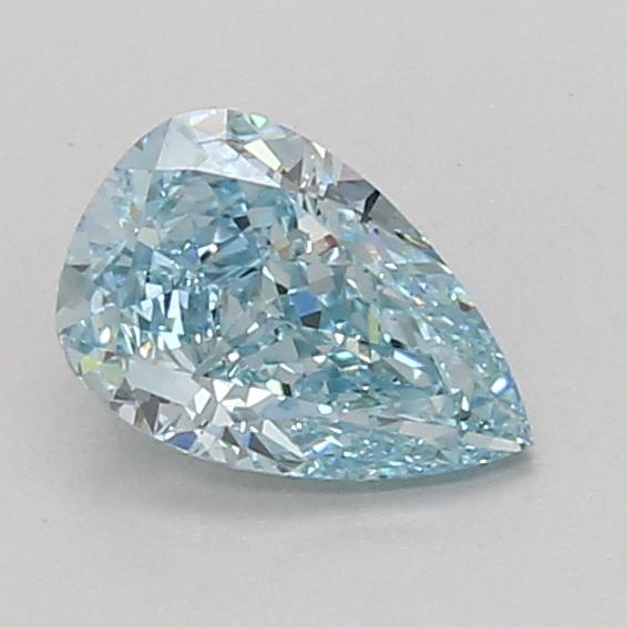 1.04 Ct. Fancy Vivid Greenish Blue Pear Lab Grown Diamond