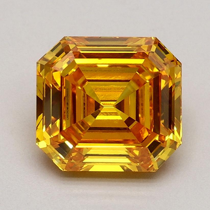 1.52 Ct. Fancy Vivid Yellowish Orange Emerald Lab Grown Diamond