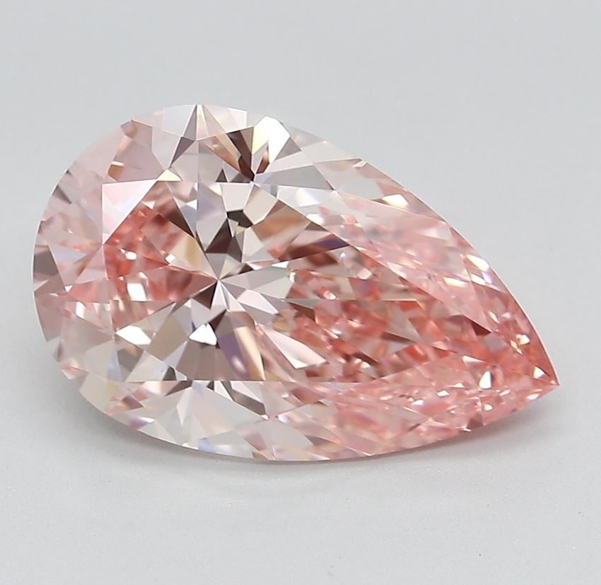 3.15 Ct. Fancy Vivid Pink Pear Lab Grown Diamond