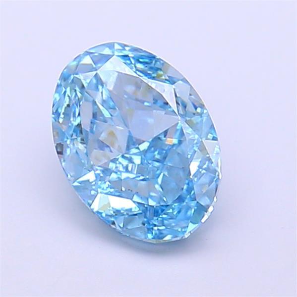 1.29 Ct. Fancy Vivid Blue Oval Lab Grown Diamond