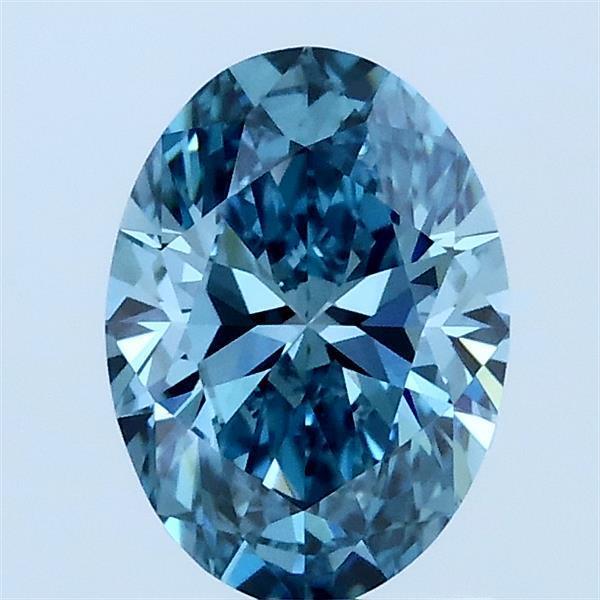 1.04 Ct. Fancy Vivid Blue Oval Lab Grown Diamond