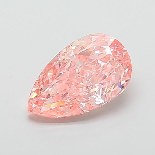 2.62 Ct. Fancy Vivid  Pink Pear Lab Grown Diamond