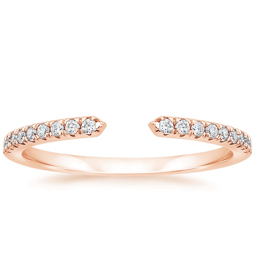 14K Rose Gold Sia Diamond Open Ring (1/8 ct. tw.), large top view