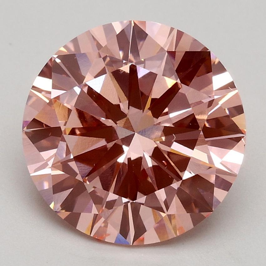2.80 Ct. Fancy Intense Pink Round Lab Grown Diamond