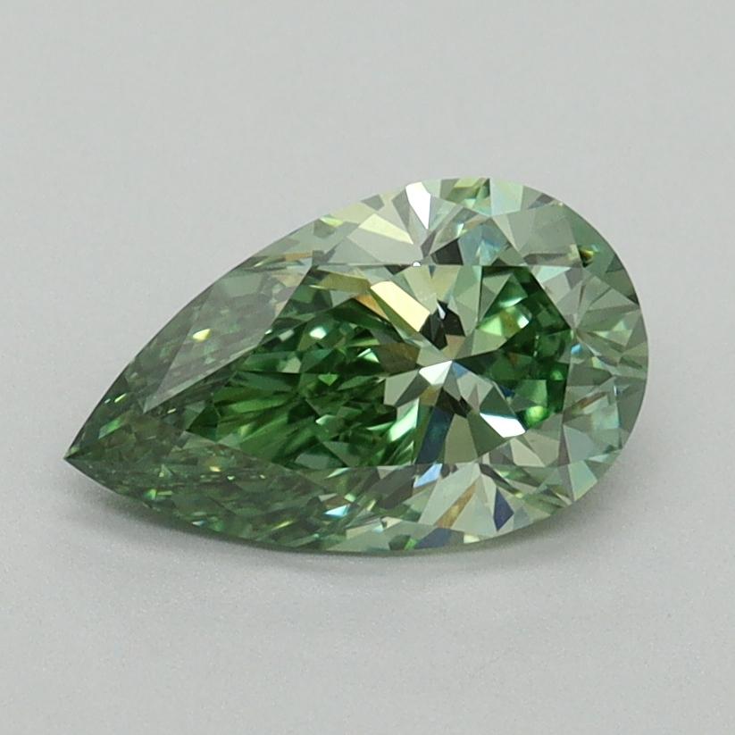 1.02 Ct. Fancy Vivid Green Pear Lab Grown Diamond