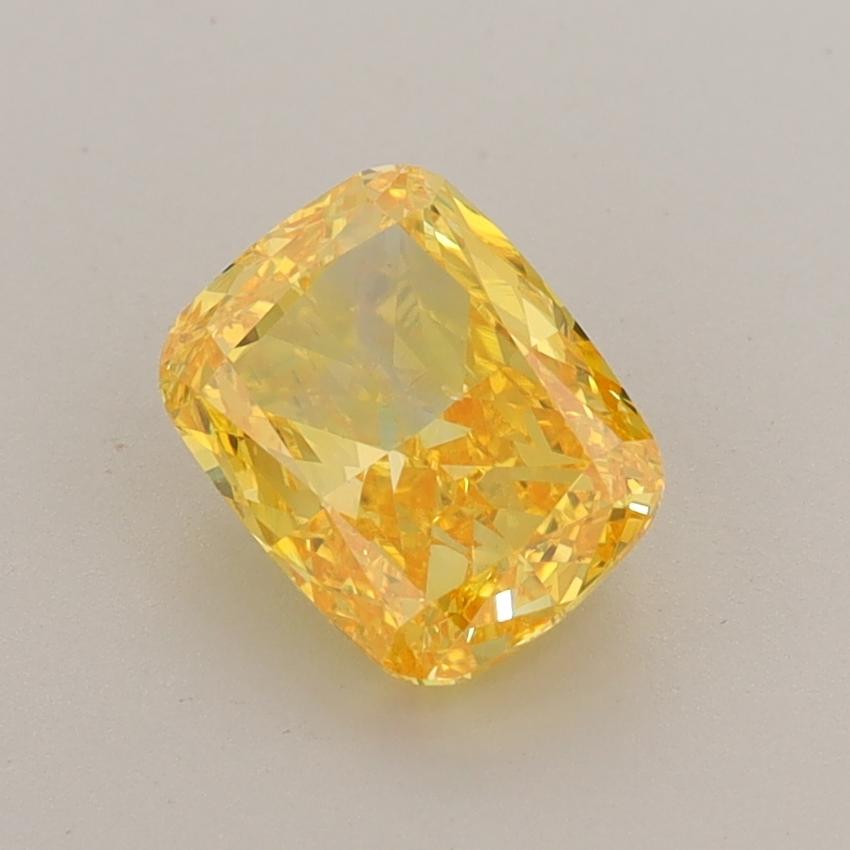 1.51 Ct. Fancy Vivid  Yellow Cushion Lab Grown Diamond