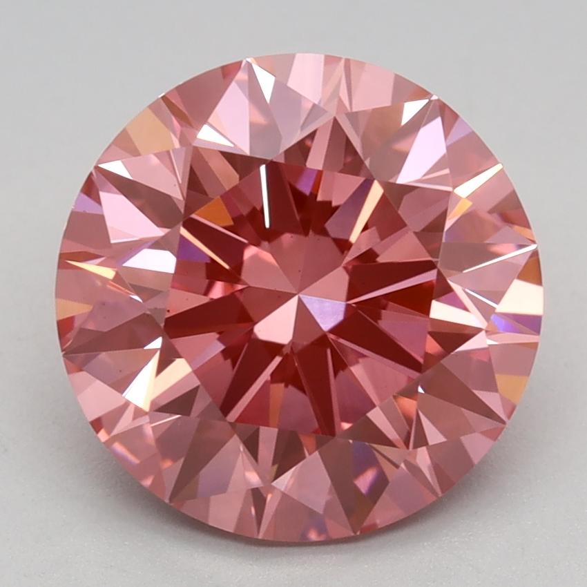 3.00 Ct. Fancy Vivid Pink Round Lab Grown Diamond