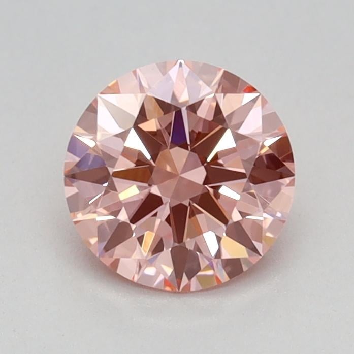 0.58 Ct. Fancy Vivid Pink Round Lab Grown Diamond