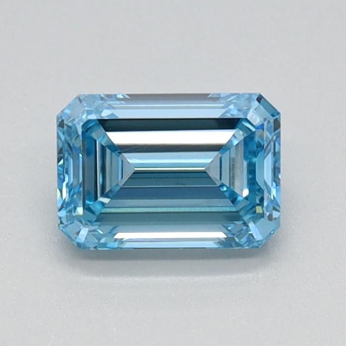 0.61 Ct. Fancy Vivid Blue Emerald Lab Grown Diamond