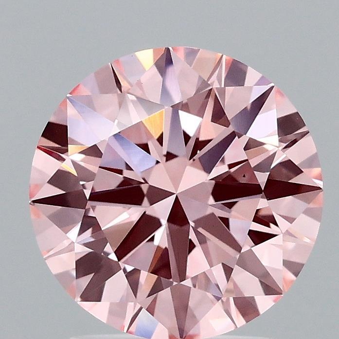 2.02 Ct. Fancy Vivid Pink Round Lab Grown Diamond