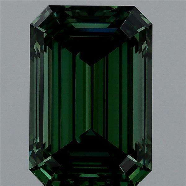 4.07 Ct. Fancy Vivid Green Emerald Lab Grown Diamond