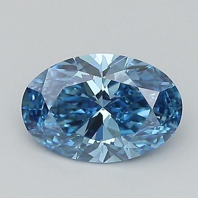 1.58 Ct. Fancy Vivid  Blue Oval Lab Grown Diamond